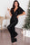 Black Sequin V Neck Flutter Sleeve Wide Leg Jumpsuit