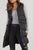 Black Solid Color Puffer Zip Up Pocketed Vest Coat Shewin