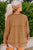 Chestnut Drop Shoulder Henley Sweatshirt