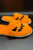 Yellow Fuzzy Halloween Pumpkin Open Toe Slippers Shewin