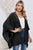 Apricot Textured Lace Trim Open Front Kimono Cardigan Shewin