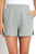 Gray Ribbed Zipper Sweatshirt w/ High Waist Shorts Set