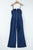 Blue High Waist Flared Jumpsuit