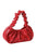 Fiery Red Ruched Faux Leather Shoulder Bag Shewin