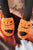 Yellow Fuzzy Halloween Pumpkin Open Toe Slippers Shewin