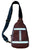 Brown Rugby PU Mini Crossbody Bag Shewin