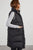 Black Solid Color Puffer Zip Up Pocketed Vest Coat Shewin