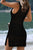 Black Hollow Out Crochet Slits Cover Up Dress Shewin