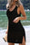 Black Hollow Out Crochet Slits Cover Up Dress Shewin