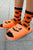 Yellow Fuzzy Halloween Pumpkin Open Toe Slippers Shewin