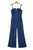 Blue High Waist Flared Jumpsuit