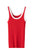 Fiery Red Contrast Trim U Neck Ribbed Knit Tank Top Shewin