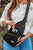 Black Quilted Multi-Pocket Zip Crossbody Chest Bag Shewin