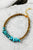 Gold Vintage Turquoise Adjustable Bracelet Shewin