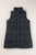 Black Solid Color Puffer Zip Up Pocketed Vest Coat Shewin