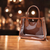 Chestnut Leather Chain Strap Clear Shoulder Bag Shewin